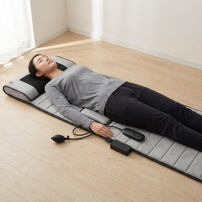 Full Body Shiatsu Massage Mat -  Adjustable Heating Pad for Sitting Sleeping Lying Electric Mattress Pad