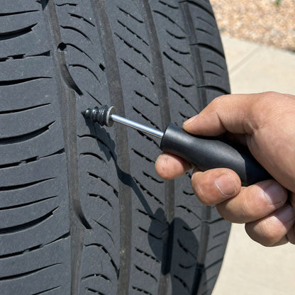 Screw-In Tire Plugs – Tire Repair Kit for Tubeless Car, Light Truck, Motorcycle and Scooter Tires (Tire Puncture Sealing Nail)