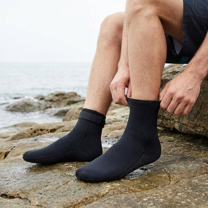 Diving Socks -  Non-slip Adult Warm Patchwork Elasticity Wetsuit Shoes 3mm Neoprene