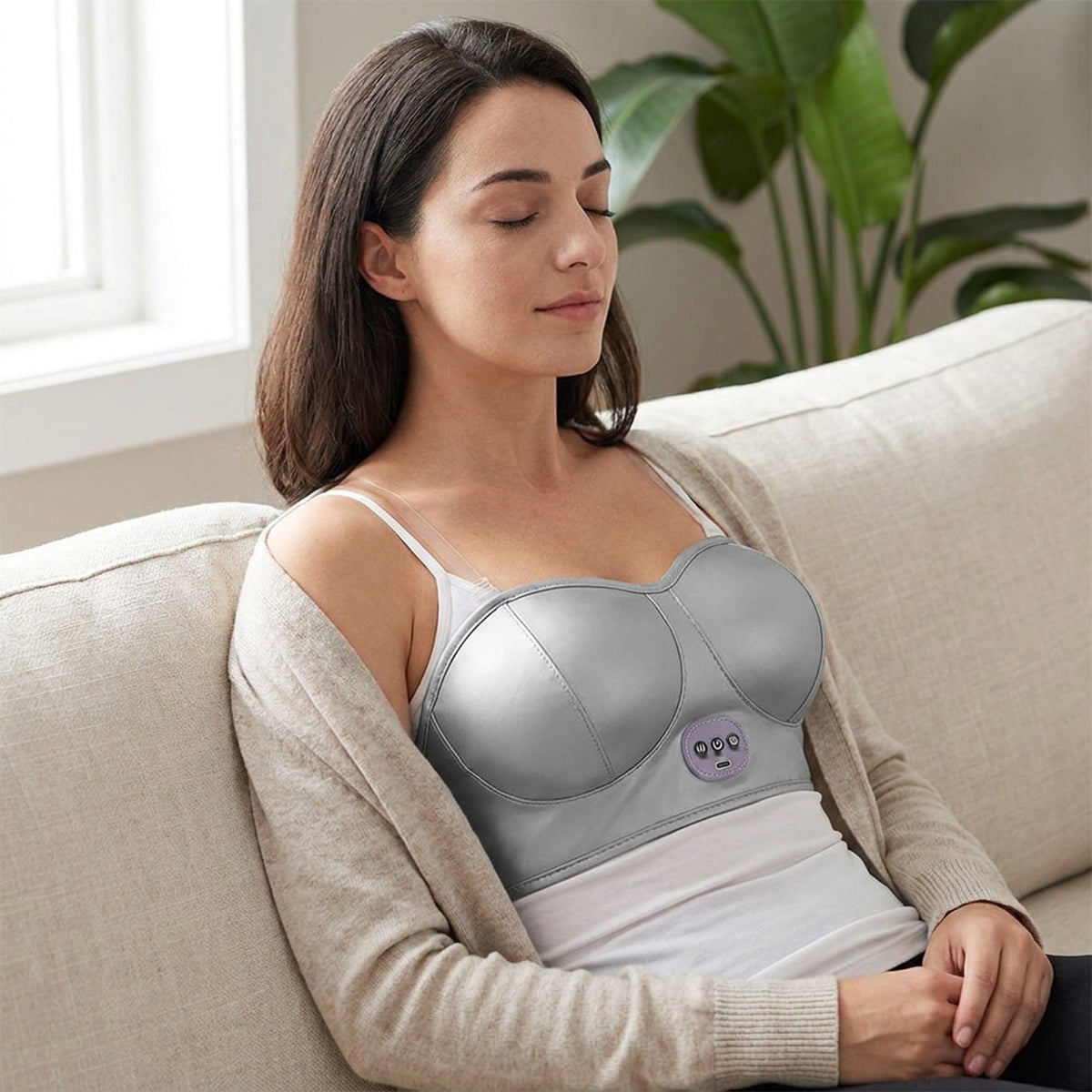 Breast Massager Bra, Blossom Up Electric Bust Massager – Heated Wireless Wearable Chest Massager, Anti Sagging Breast, Breast Enlargement Machine