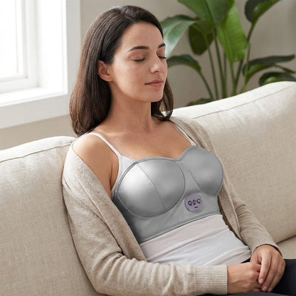 Breast Massager Bra, Blossom Up Electric Bust Massager – Heated Wireless Wearable Chest Massager, Anti Sagging Breast, Breast Enlargement Machine
