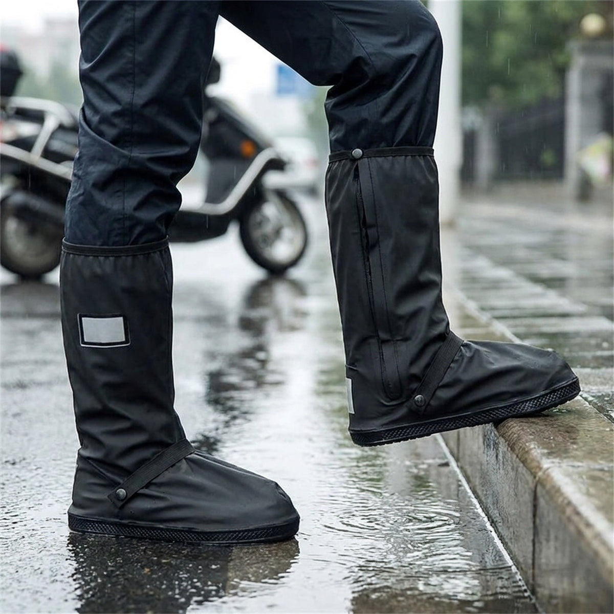 Waterproof Boot Covers - Waterproof Rain Boot Shoe Cover with Reflector