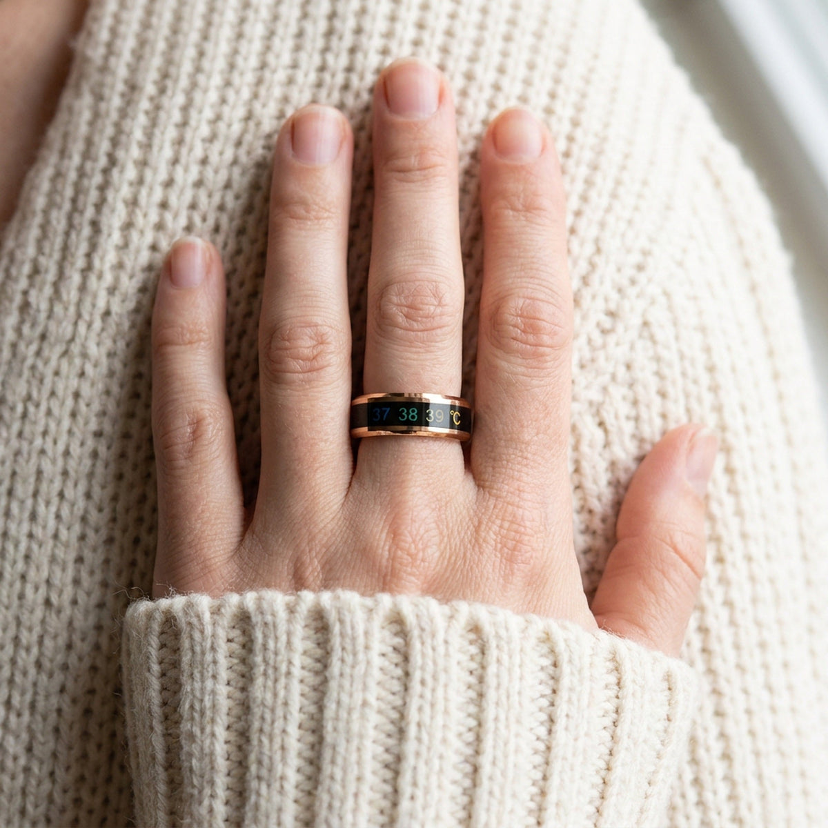 Temperature Mood Ring – Stainless Steel Color Changing Ring for Men & Women