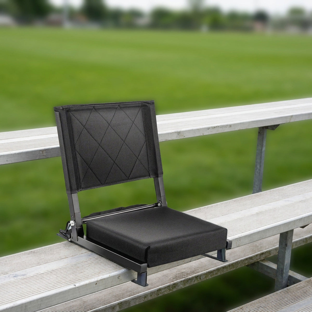 Ultra-Padded Portable Stadium Seats – Comfortable Adjustable Bleacher Chairs with Back Support and Shoulder Strap for Game Day Events
