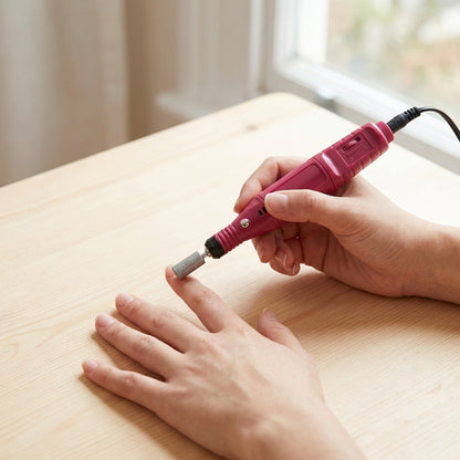 Electric Nail Drill Set - Corded Manicure & Pedicure File with 6 Bits and 6 Sanding Bands