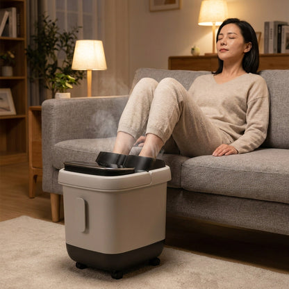 Automatic Foot Spa Bath – Heated Electric Massager Tub with Constant Temperature & Bubbles for Relaxing Feet Care