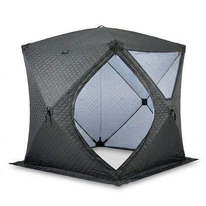 Portable Outdoor Sauna Tent, Stove-Ready - Insulated Pop-Up Ice Fishing Shelter, Snow Proof Windproof Winter Cold Weather Tent (Stove Sold Separately)