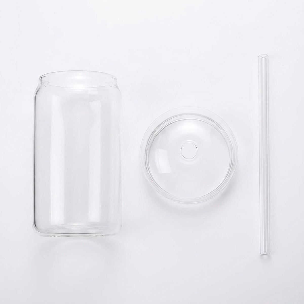 Glass Cup with Lid and Glass Straw – 15 oz Reusable Clear Tumbler for Iced Coffee & Cold Drinks