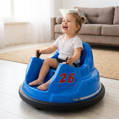 Electric Bumper Car - Kids & Toddlers' Toy Electric Ride On with Remote Control, LED Lights, 360 Degree Spin, 2 Speed