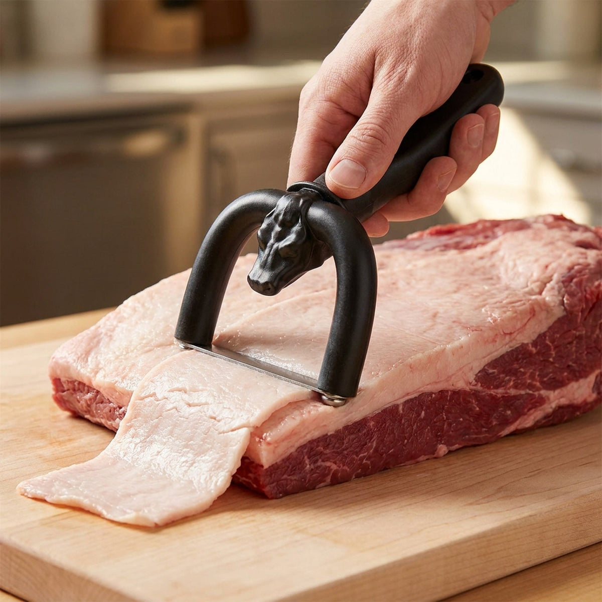 Handheld Meat Cutter Slicer - Fat Trimmer for Trimming Brisket, Fat Cap Remover for Beef and Pork