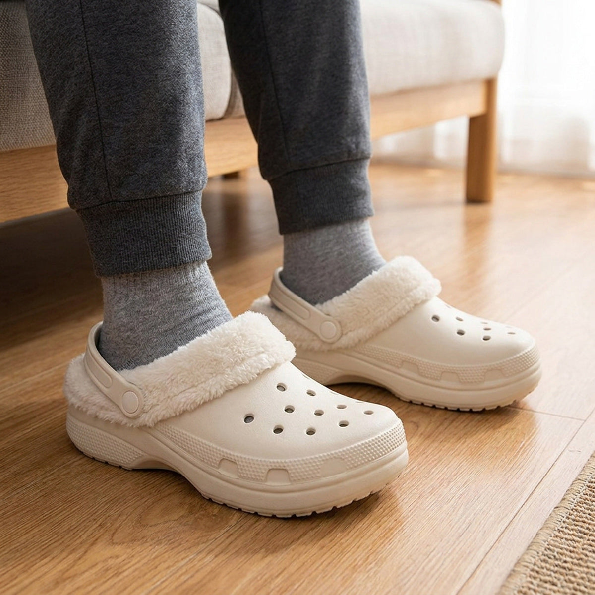 Plush Liners for Crocs and Similar Clogs – Removable Winter Inserts