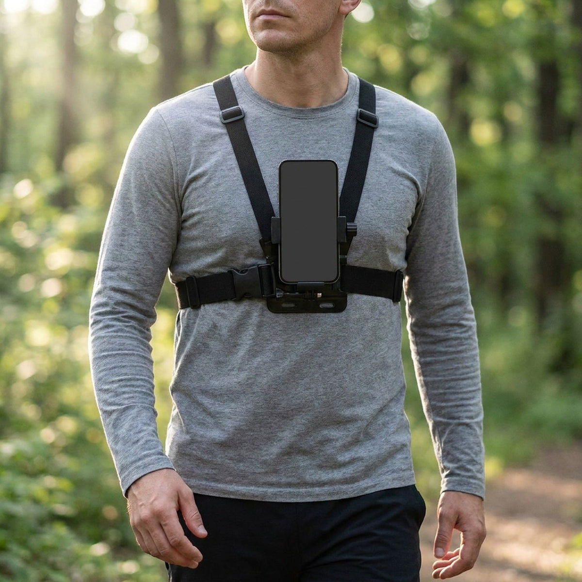 Mobile Phone Chest Mount Harness Strap Holder, Head Mount, Chest Mount