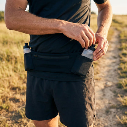 Marathon Trail Running Waist Pack – Dual Pocket Sports Fanny Pack for Phone & Water Bottle