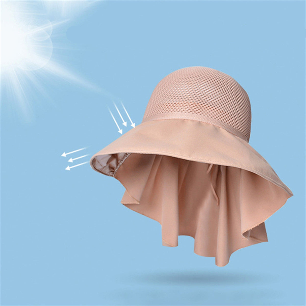 Women’s Wide Brim Sun Hat with Neck Flap – UV Protection Cotton Hat for Outdoor Hiking, Camping, and Summer Picnics