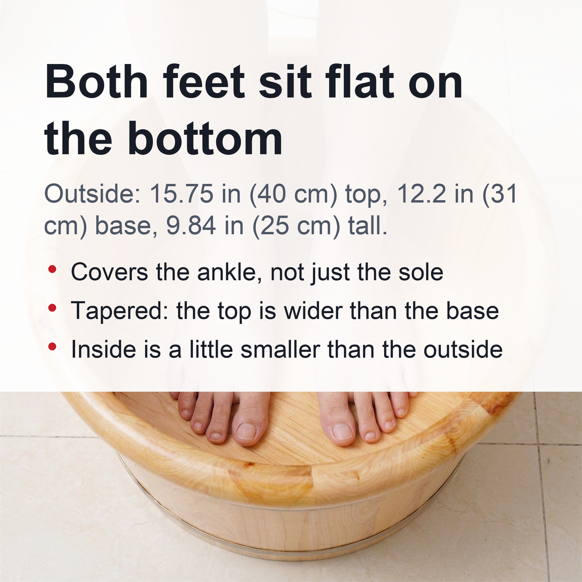 Premium Cedar Wood Foot Bath Bucket – Built-In Massage Roller & Heat Preservation for Ultimate Foot Soak Relaxation & Tension Relief