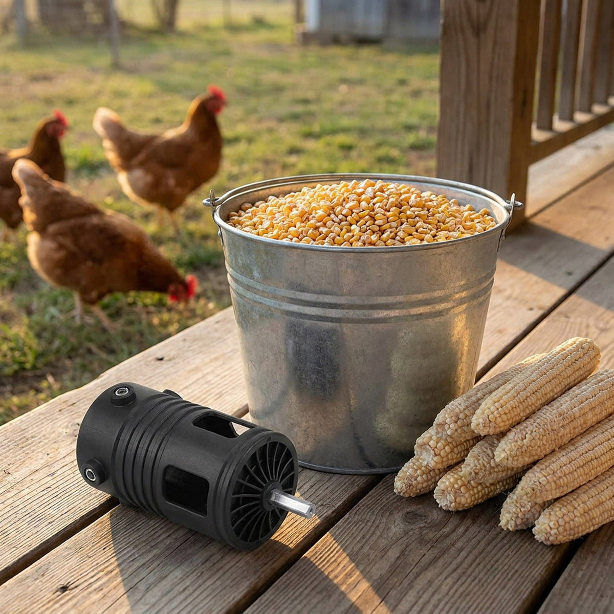 Corn Sheller Drill Attachment – Corn Stripper & Kernel Remover for Dried Corn