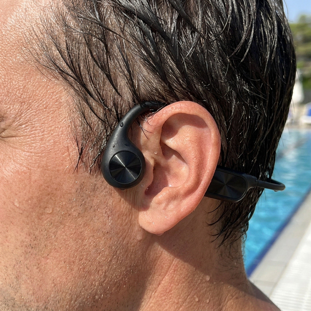 Waterproof Bone Conduction Swimming Earphones – Bluetooth 5.4 MP3 Headset (32GB)
