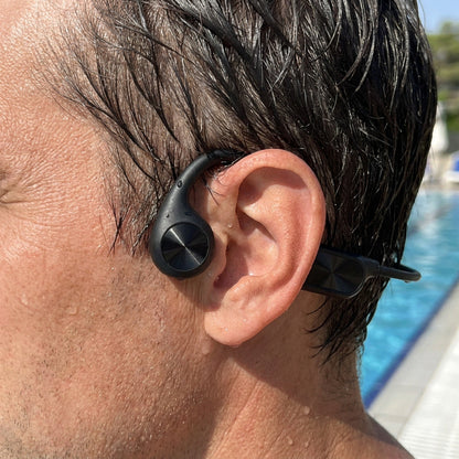 Waterproof Bone Conduction Swimming Earphones – Bluetooth 5.4 MP3 Headset (32GB)