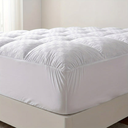 Extra Thick Quilted Mattress Topper – Luxuriously Soft Cooling Pad with Diamond Pattern, Fits 8-21" Mattresses, Perfect for Bedroom Comfort