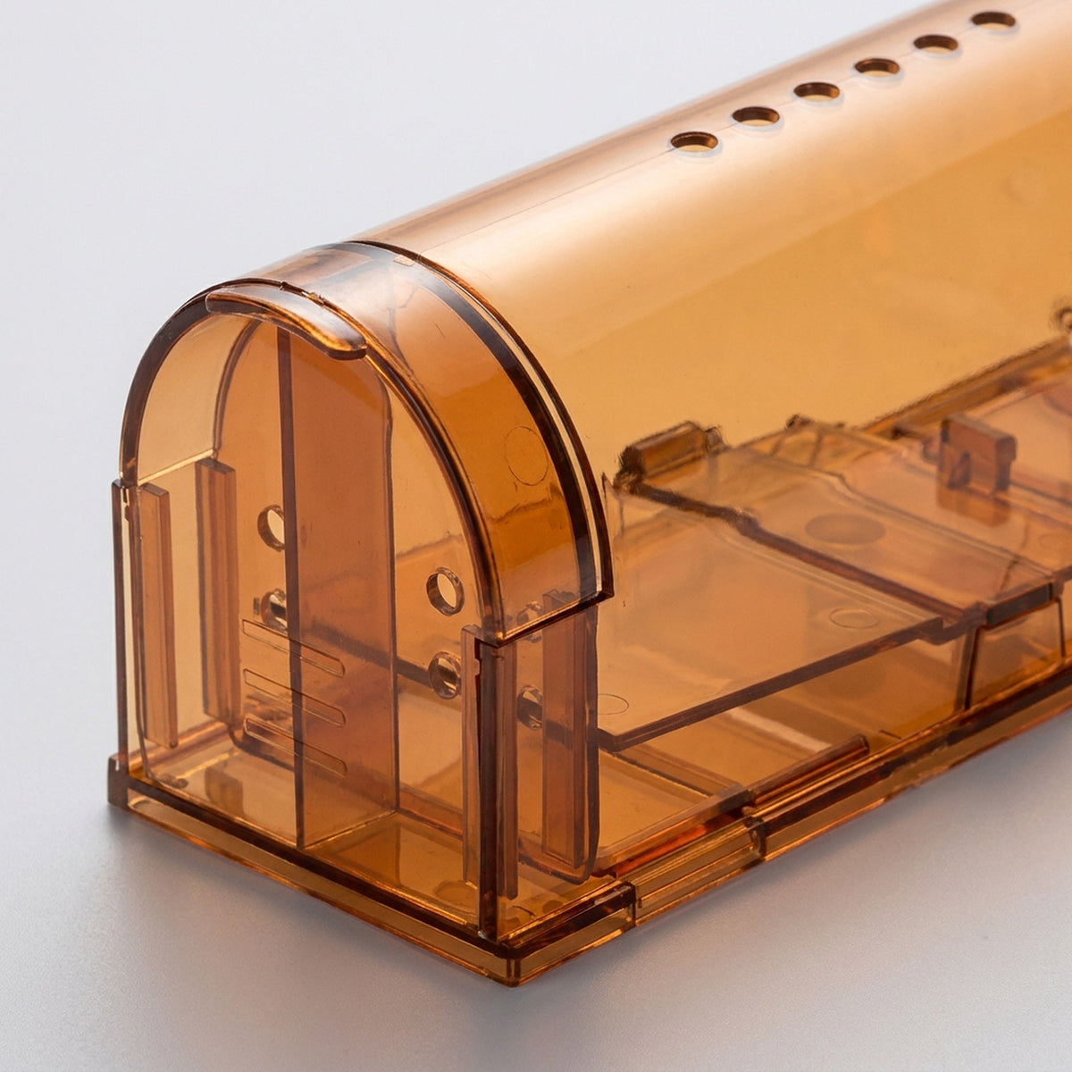 Reusable Humane Mouse Trap – Transparent Self-Locking Mousetrap for Indoor and Outdoor Rodent Control