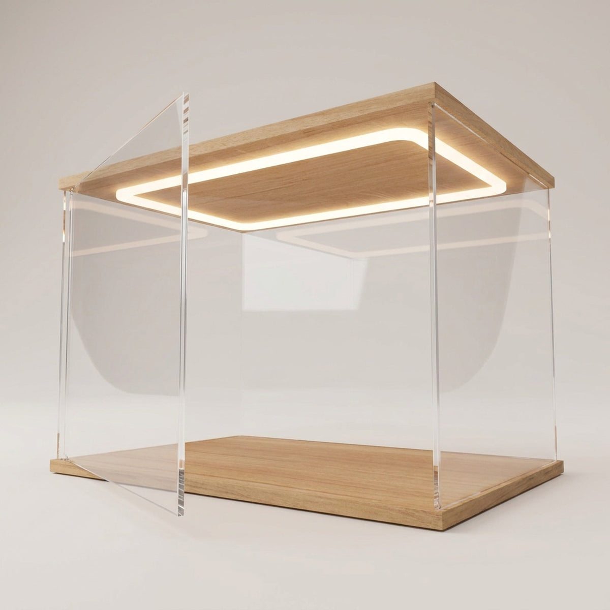 Acrylic Display Case with LED Lights – Dustproof Display Cabinet for Action Figures, Car Models & Collectibles