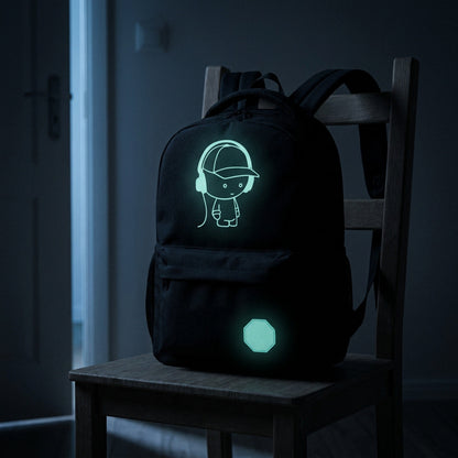 Cartoon-Inspired Luminous School Backpack – Stylish Daypack with USB Charging Port & Secure Lock for Boys and Girls (Under 15.6 inches)