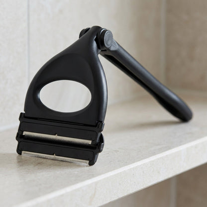 Men’s Painless Back Shaver with Foldable Handle – Portable Hair Remover for Back, Face, and Body Grooming with Comfortable Epilation and Easy Reach