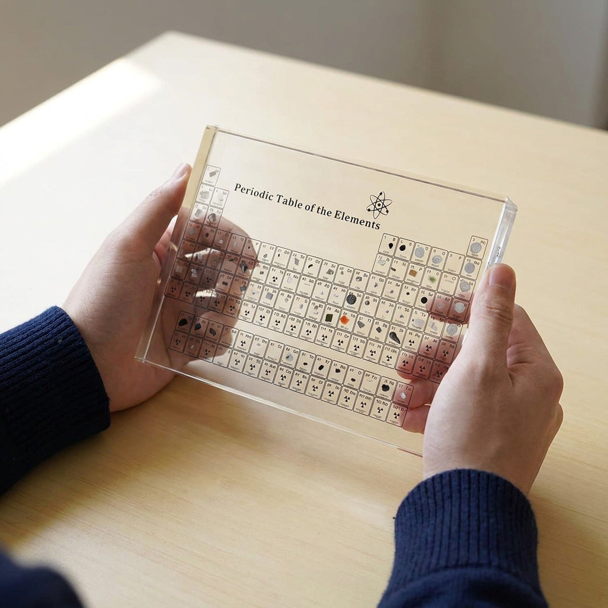 Acrylic Periodic Table with Real Elements – Perfect Gift for Science Enthusiasts & Students
