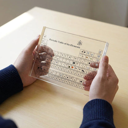 Acrylic Periodic Table with Real Elements – Perfect Gift for Science Enthusiasts & Students