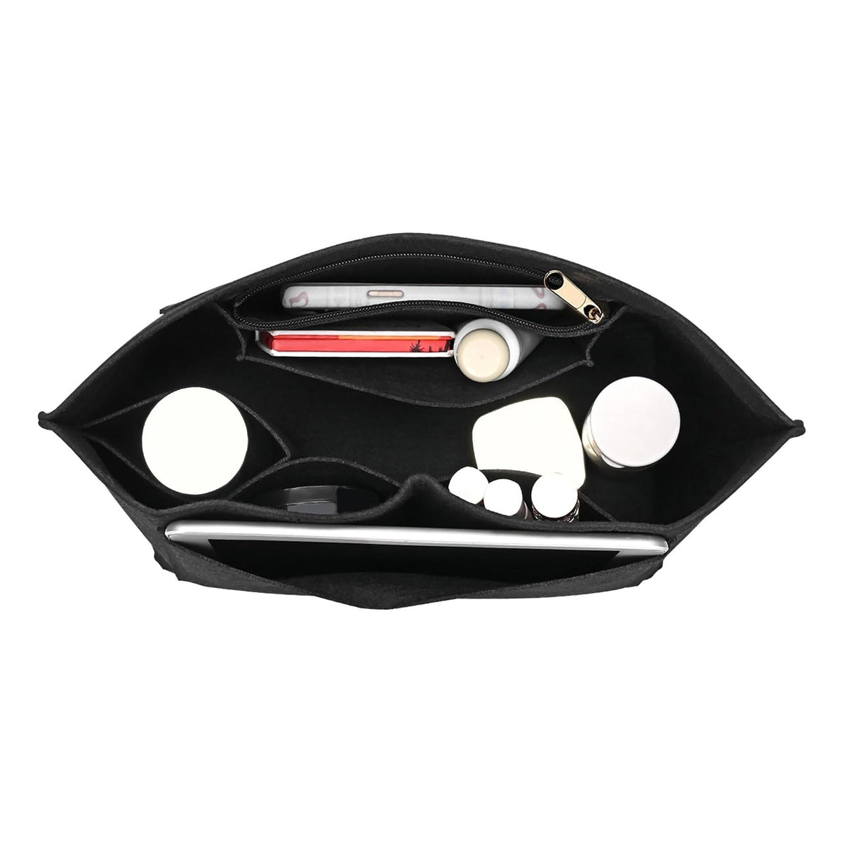 Felt Handbag Insert Organizer – Fits Longchamp Tote, Multi-Pocket Liner Bag for Travel, Makeup & Purse Storage