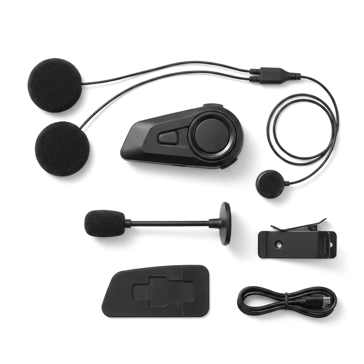 Bluetooth Motorcycle Helmet Intercom Headset – 1000M Wireless Interphone, Hands-Free Calls, Crystal Clear Audio for 2 Riders Touring & Adventure