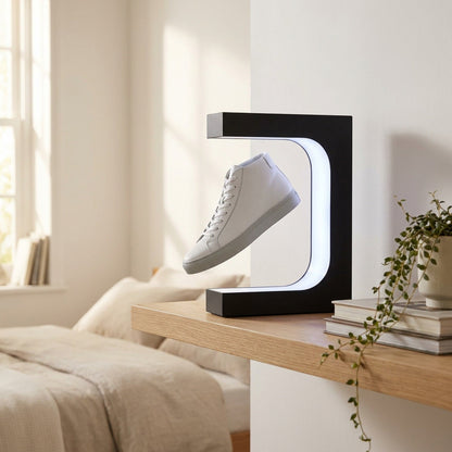Levitating Shoe Display Stand - Magnetic Levitation Shoe Stand with LED Light