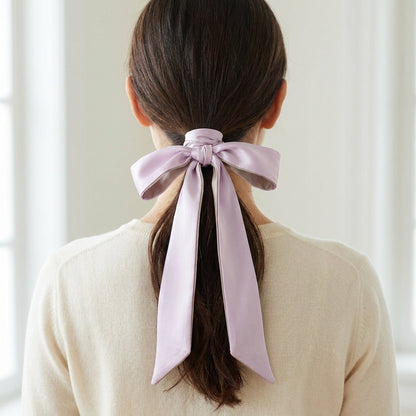 Satin Narrow Scarf - Long Skinny Neck & Hair Ribbon in 10 Colors