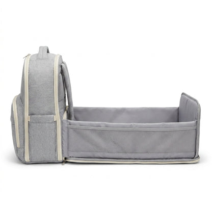 Fold-Out Diaper Bag Backpack — Opens Into a Changing Station
