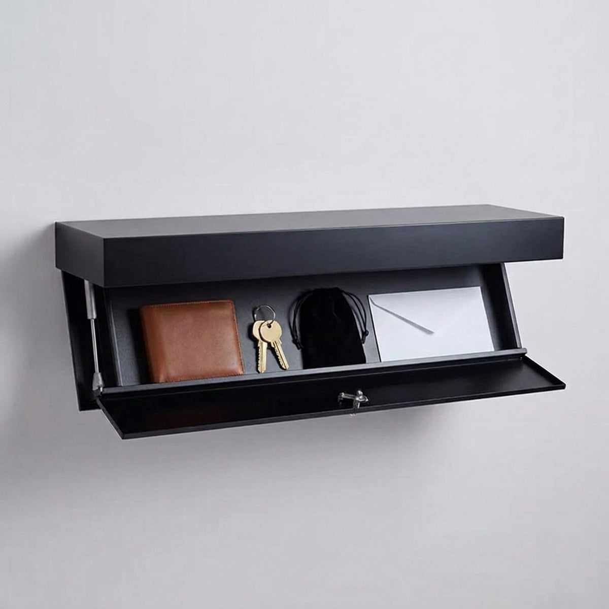 Floating Wall Shelf – Hidden Compartment Wooden Storage for a Touch of Magic in Your Space