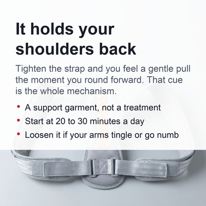 Adjustable Shoulder Posture Support Brace, Padded Figure-Eight Harness