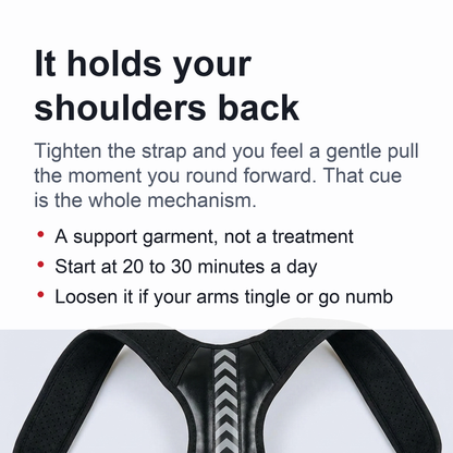Adjustable Posture Corrector Belt – Upper Back, Shoulder and Clavicle Support Brace for Spine Alignment, Neck Relief and Everyday Posture Improvement