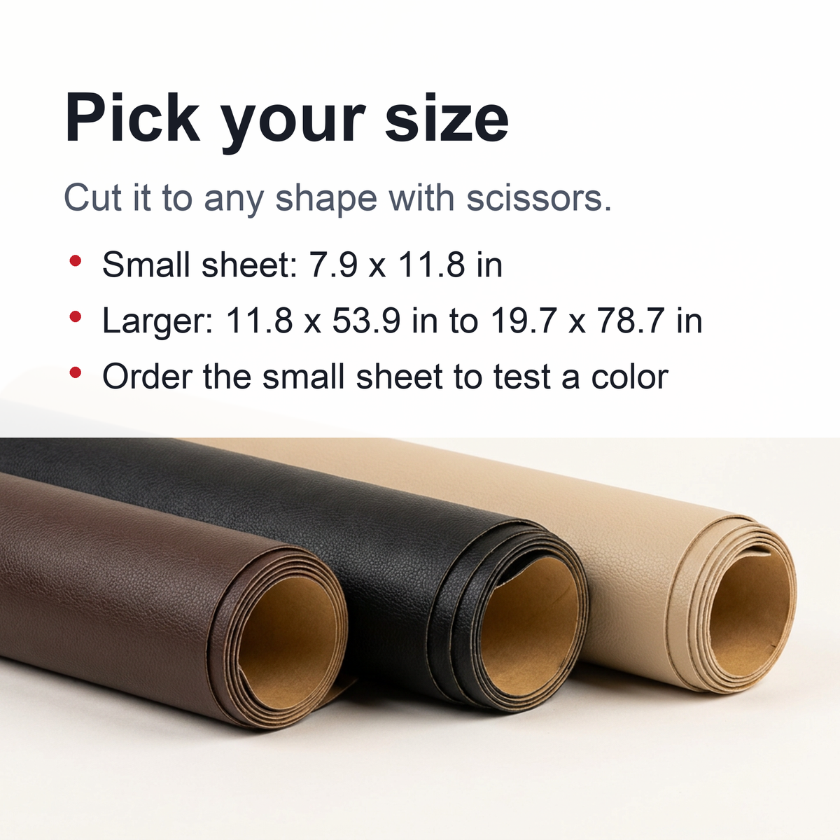 Leather Repair Patches - Self-Adhesive Patch for Sofas, Couch, Furniture and Drivers Seat