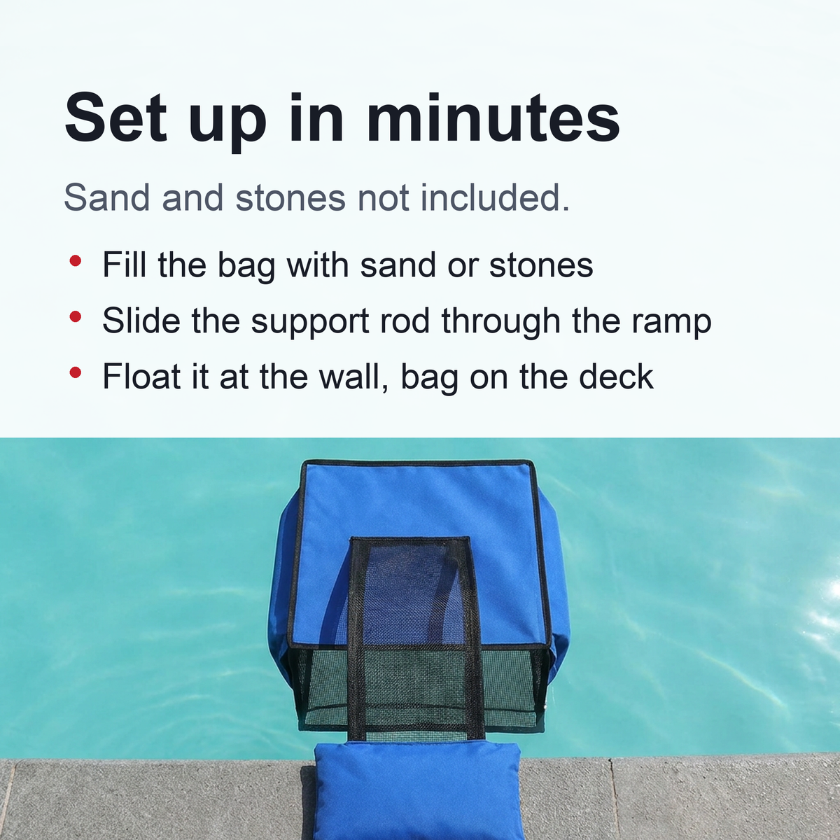 Animal Swimming Escape Ramp – Frog Rescue Ramp with Filter Catcher for Cleaning Leaves, Protecting Wildlife, and Pool Maintenance