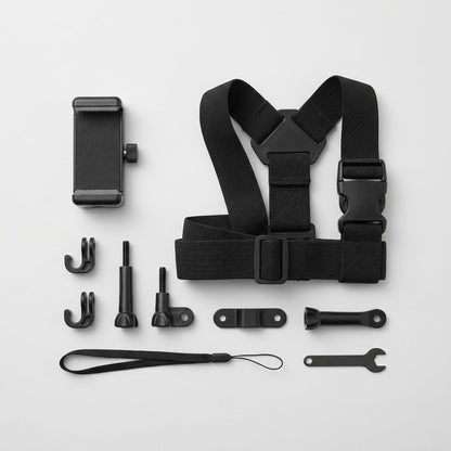 Mobile Phone Chest Mount Harness Strap Holder, Head Mount, Chest Mount
