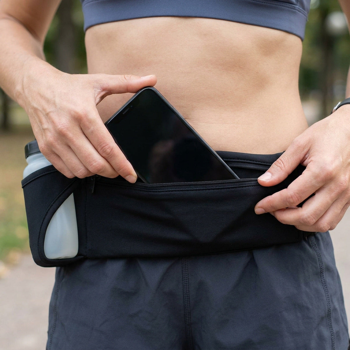 Marathon Trail Running Waist Pack – Dual Pocket Sports Fanny Pack for Phone & Water Bottle