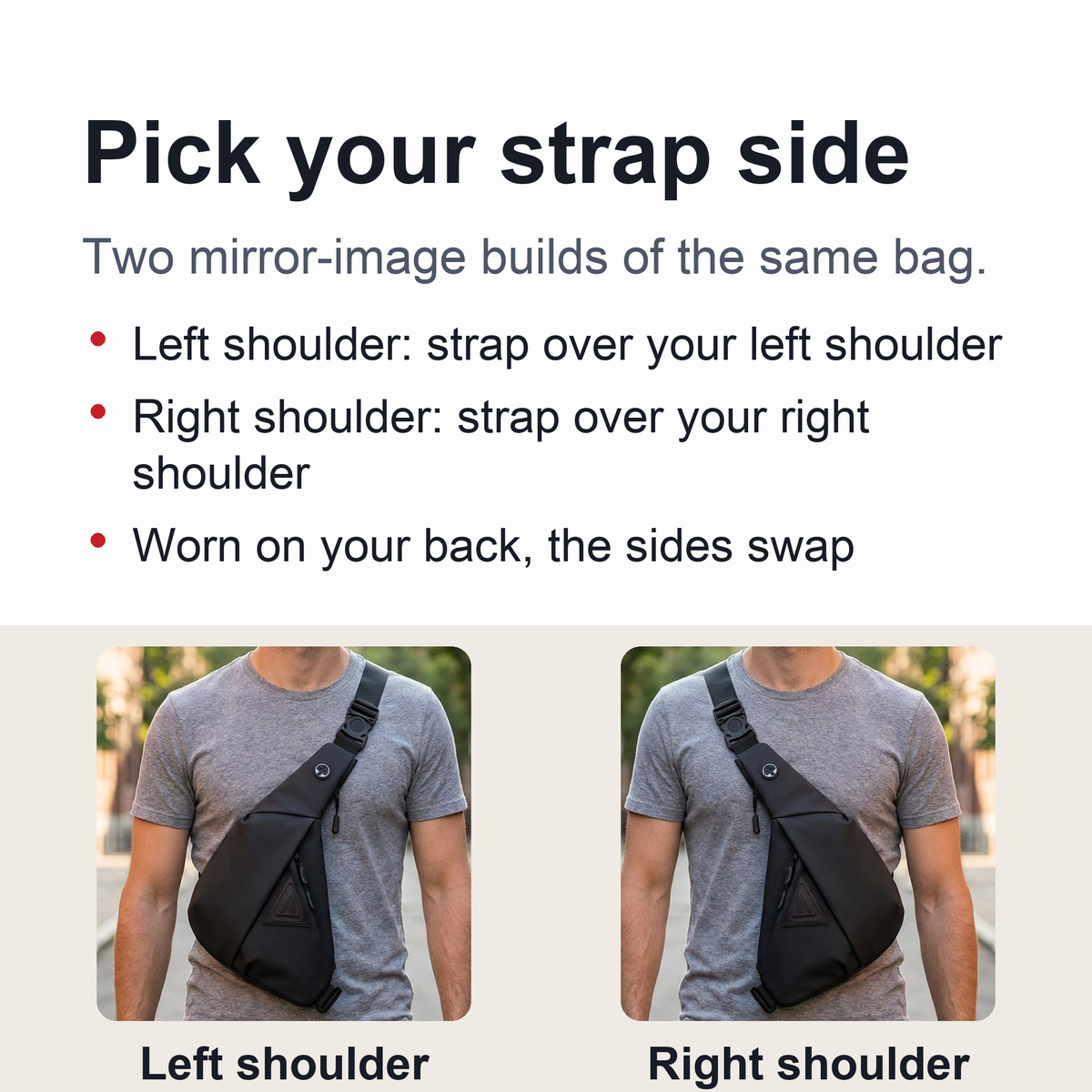 Compact Anti-Theft Crossbody Sling Chest Bag for Men – Travel Shoulder Bag for Phones, Wallets, and Everyday Essentials