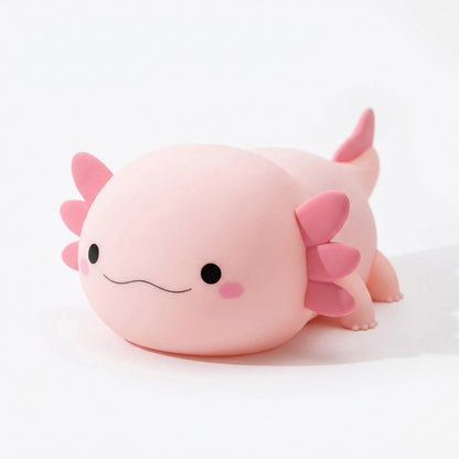 Cute Axolotl Night Lamp – Soft Silicone Touch Lamp, USB Rechargeable for Kids' Nursery