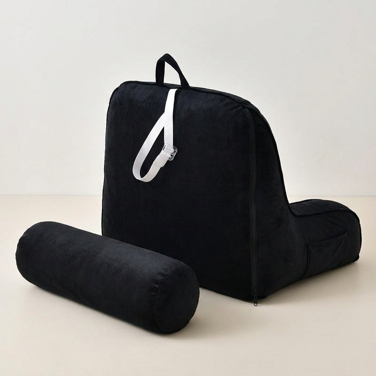 Backrest Pillow With Arms & Adjustable Headrest - Back Cushion With Detachable Neck Pillow Bed Reading Rest Backrest Chair Car Seat Sofa Waist Pad