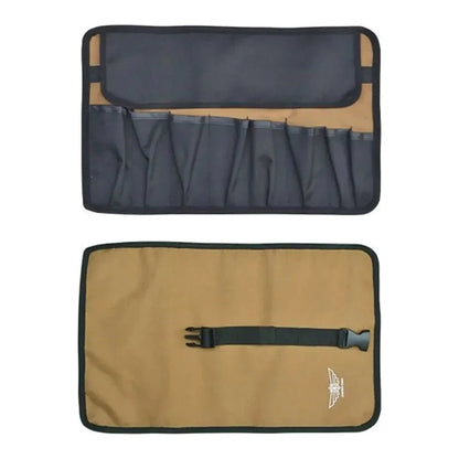 Tool Roll Bag – Roll-Up Oxford Cloth Wrench Organizer, 8 Pockets, Buckle Strap