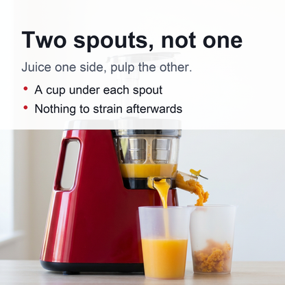 Automatic Slow Juicer – 90mm Whole-Fruit Chute, High-Torque Cold Press for Celery, Carrots, Apples & Leafy Greens with Built-In Pulp Separation