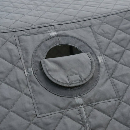 Portable Outdoor Sauna Tent, Stove-Ready - Insulated Pop-Up Ice Fishing Shelter, Snow Proof Windproof Winter Cold Weather Tent (Stove Sold Separately)