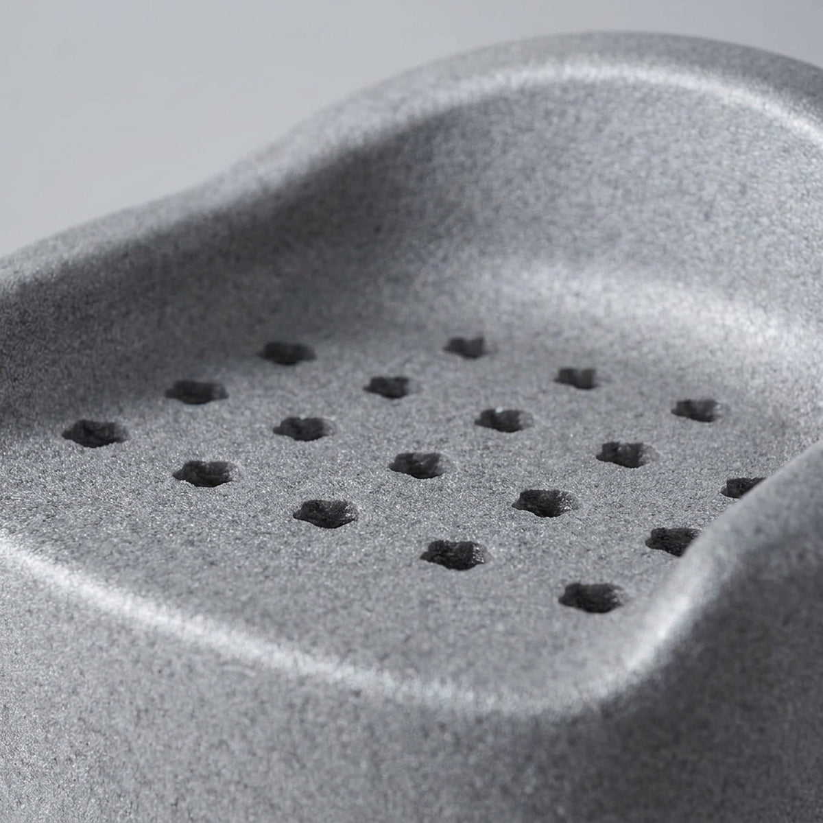 Molded Foam Bath Stool – Wide Curved-Back Shower Seat, in Gray or Cream