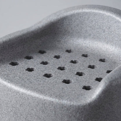 Molded Foam Bath Stool – Wide Curved-Back Shower Seat, in Gray or Cream