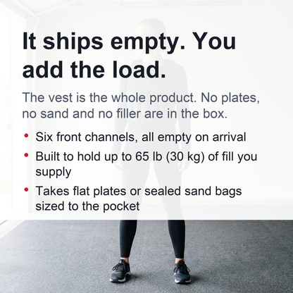 Adjustable Exercise Loading Weight Vest - Up to 65lbs Weighted Vest Adjustable for Exercise